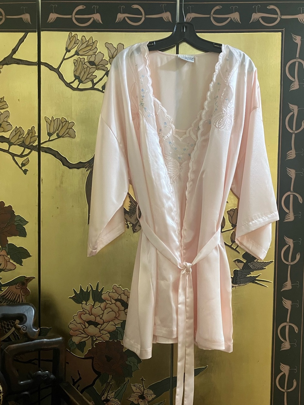 Val Mode Pink Shortie Gown & Robe Set